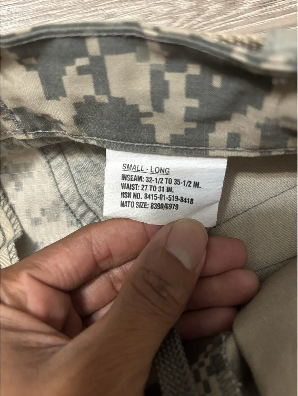 Propper Military Cargo Pants Mens Small Long ACU Digital Camo Combat Trousers